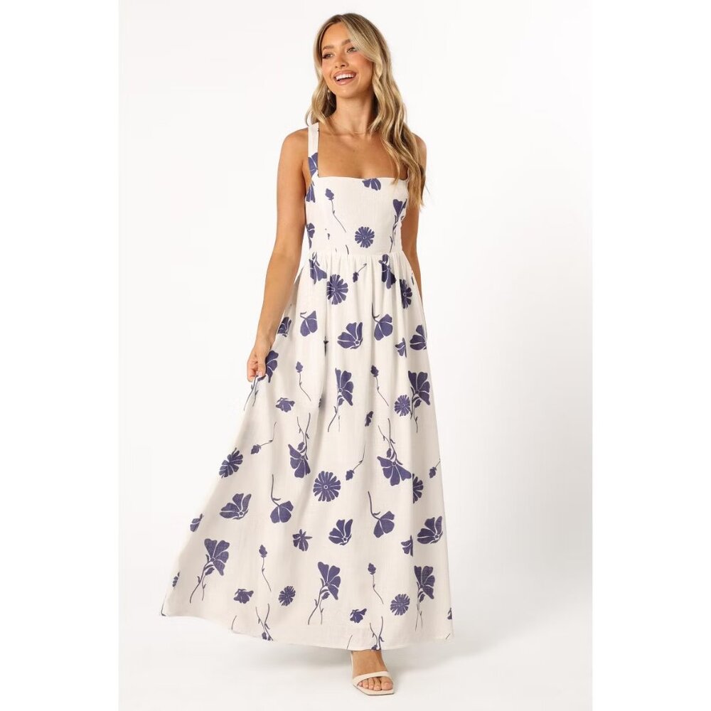 Petal & Pup Hazel Navy Floral Maxi Dress L - Picture 2 of 9